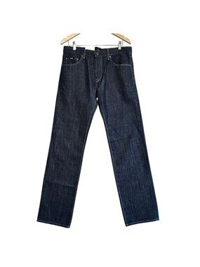 HUGO BOSS Maine Straight Leg Jeans Regular Fit 34/34 Dark Wash Blue Denim NWT